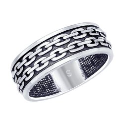 Кольцо из чернёного серебра (Арт.95010120)