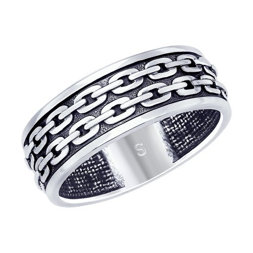 Кольцо из чернёного серебра (Арт.95010120)