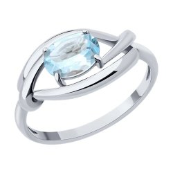 Кольцо из серебра с топазом (Арт.94-310-00186-1)