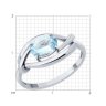 Кольцо из серебра с топазом (Арт.94-310-00186-1)