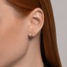 Серьги пусеты золотые пробы 585 с жемчугом (Арт.792420)