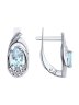 Серьги из серебра с топазами и фианитами (Арт.94-320-02686-2)