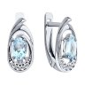 Серьги из серебра с топазами и фианитами (Арт.94-320-02686-2)