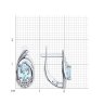 Серьги из серебра с топазами и фианитами (Арт.94-320-02686-2)