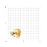 Серьги одиночные из золота с бриллиантом (Арт.1170007)