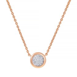Ожерелье из золота с бриллиантом (Арт.mn22053-ml-rg_kl_pink)