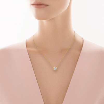 Ожерелье с бриллиантами «Pink Halo» из золота 585° MyJewels (арт.MN22053)