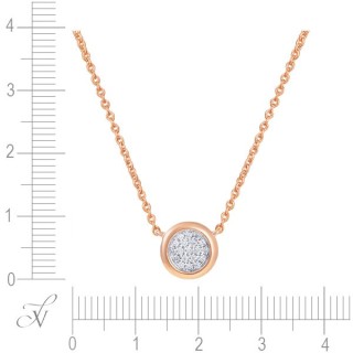 Ожерелье с бриллиантами «Pink Halo» из золота 585° MyJewels (арт.MN22053)