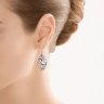 Серьги из белого золота с бриллиантом и сапфиром (Арт.nw0001h-w_sd_sa_wg)