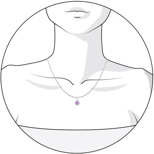 Подвеска из серебра с аметистом и фианитами (Арт.92030332)