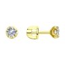Серьги из желтого золота с бриллиантами (Арт.1021757-2)