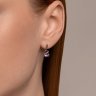 Серьги из серебра с аметистами и фианитами (Арт.92022963)
