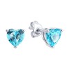 Серьги из серебра с фианитом «Небесное Сердце» Соколов (арт.9402)