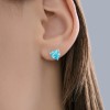 Серьги из серебра с фианитом «Небесное Сердце» Соколов (арт.9402)
