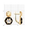 Серьги из золочёного серебра с фианитами и эмалью (Арт.93-120-01866-1)
