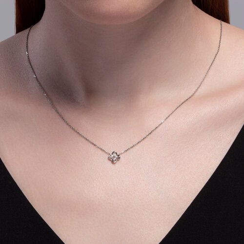 Колье из белого золота с бриллиантами (Арт.1070338-3)