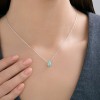 Колье из серебра с фианитом «Изумрудная Капля» Соколов (арт.9407)