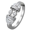 Кольцо с бриллиантами из белого золота «Elegance Лауреана» Estet (арт.01К6212283)