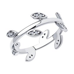Кольцо из серебра с фианитами (Арт.94-110-01050-1)