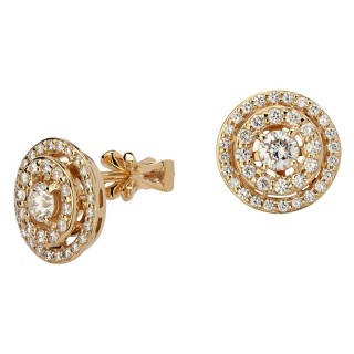 Серьги из золота с бриллиантами «Сияние Elegance» Estet (арт.01С6312917)