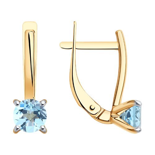 Серьги золотые пробы 375 с топазом (Арт.31-320-01747-1)