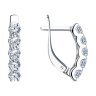Серьги из серебра с фианитами (Арт.94026015)