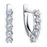 Серьги из серебра с фианитами (Арт.94026015)