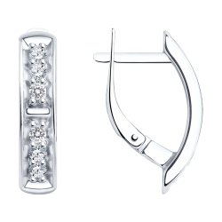 Серьги из серебра с фианитами (Арт.94-120-01544-1)
