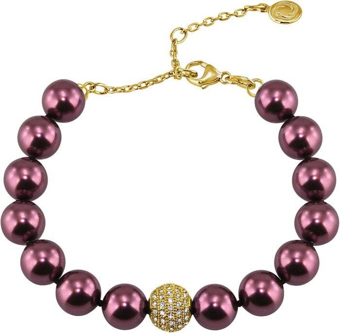 Браслет из серебра с жемчугом и куб. цирконием (Арт.5b-gk-18)