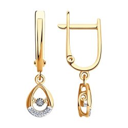 Серьги из золота с бриллиантами (Арт.51-221-01252-1)