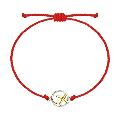 Браслет из золочёного серебра.символ «мечта» (Арт.94-150-01670-1)