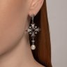Серьги из серебра с миксом камней (Арт.95-321-02037-1)