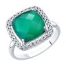 Кольцо из серебра с агатом и фианитами (Арт.94-310-00433-1)