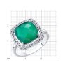 Кольцо из серебра с агатом и фианитами (Арт.94-310-00433-1)