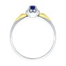 Кольцо из золочёного серебра с корундом (Арт.94-310-00976-1)