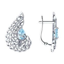Серьги из серебра с топазами (Арт.94-320-01895-1)