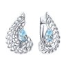 Серьги из серебра с топазами (Арт.94-320-01895-1)