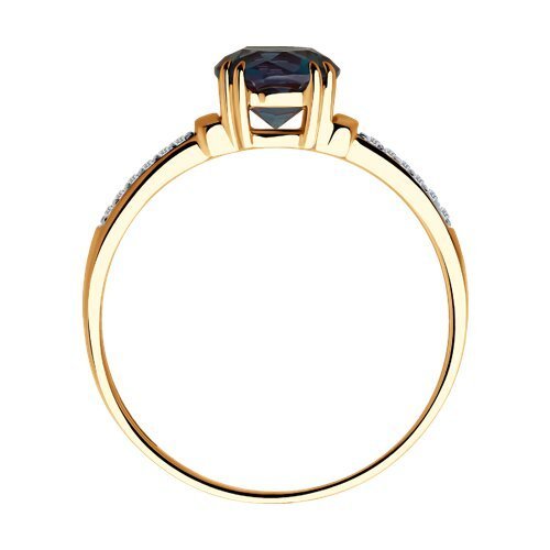 Кольцо из золота с александритом и бриллиантами «Таинство света» Соколов (арт.51-210-02350-1)