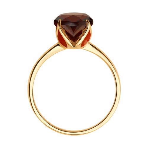 Кольцо золотое с гранатом и эмалью «Алая Элегия» Соколов (арт.51-310-02058-3)