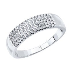Кольцо из серебра с фианитами (Арт.94011537)