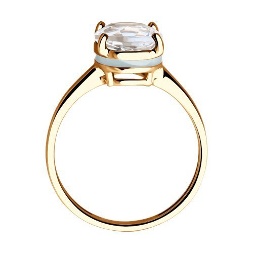 Кольцо золотое пробы 585 с горным хрусталем (Арт.51-310-02463-4)