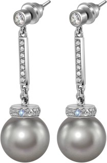 Серьги серебро с жемчугом и куб. цирконием Pearl Kiss 30S Rivoli (арт.ABS-6-12-30-S)