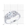 Кольцо из серебра с фианитами (Арт.94012484)