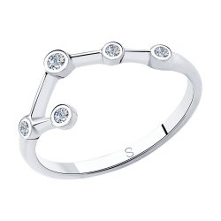 Кольцо из серебра с фианитами (Арт.94013058)