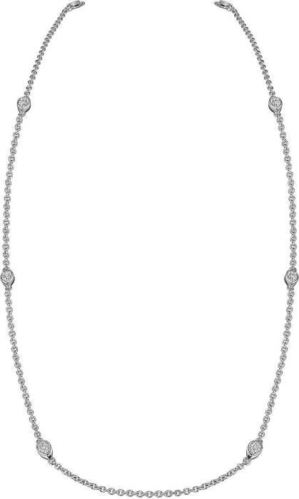 Ожерелье из серебра с куб. цирконием (Арт.fao-1-63-s)