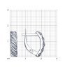 Серьги из серебра с фианитами (Арт.94022464)