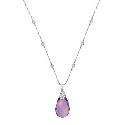 Ожерелье белое золото с аметистом и бриллиантами «La Nordica Мелодия Сирени» La Nordica (арт.39-12-10В0-52501)