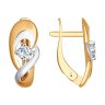 Серьги из золота с фианитами (Арт.027259)