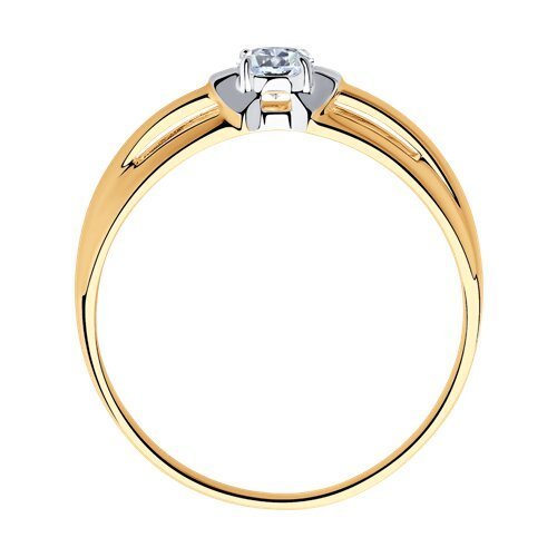 Кольцо из золота с фианитом «Сияние чувства» SOKOLOV (арт.019289)