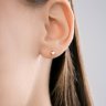 Серьги пусеты золотые пробы 585 с жемчугом (Арт.792465)